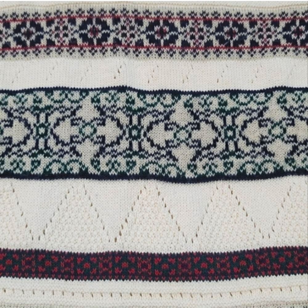 NEW Vintage 80s Interim Geometric Knit Grampacore Sweater Size Large - Picture 8 of 12